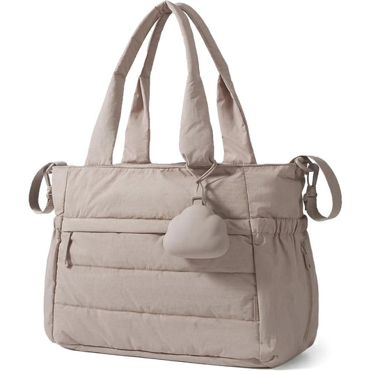 Bagsmart puffy maternity diaper tote bag front view