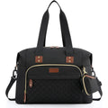 Tuwubi diaper bag tote front view in black