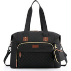 Tuwubi diaper bag tote front view in black
