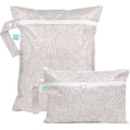 Bumkins waterproof wet bag and clutch set in boho beige front view