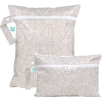 Bumkins waterproof wet bag and clutch set in boho beige front view