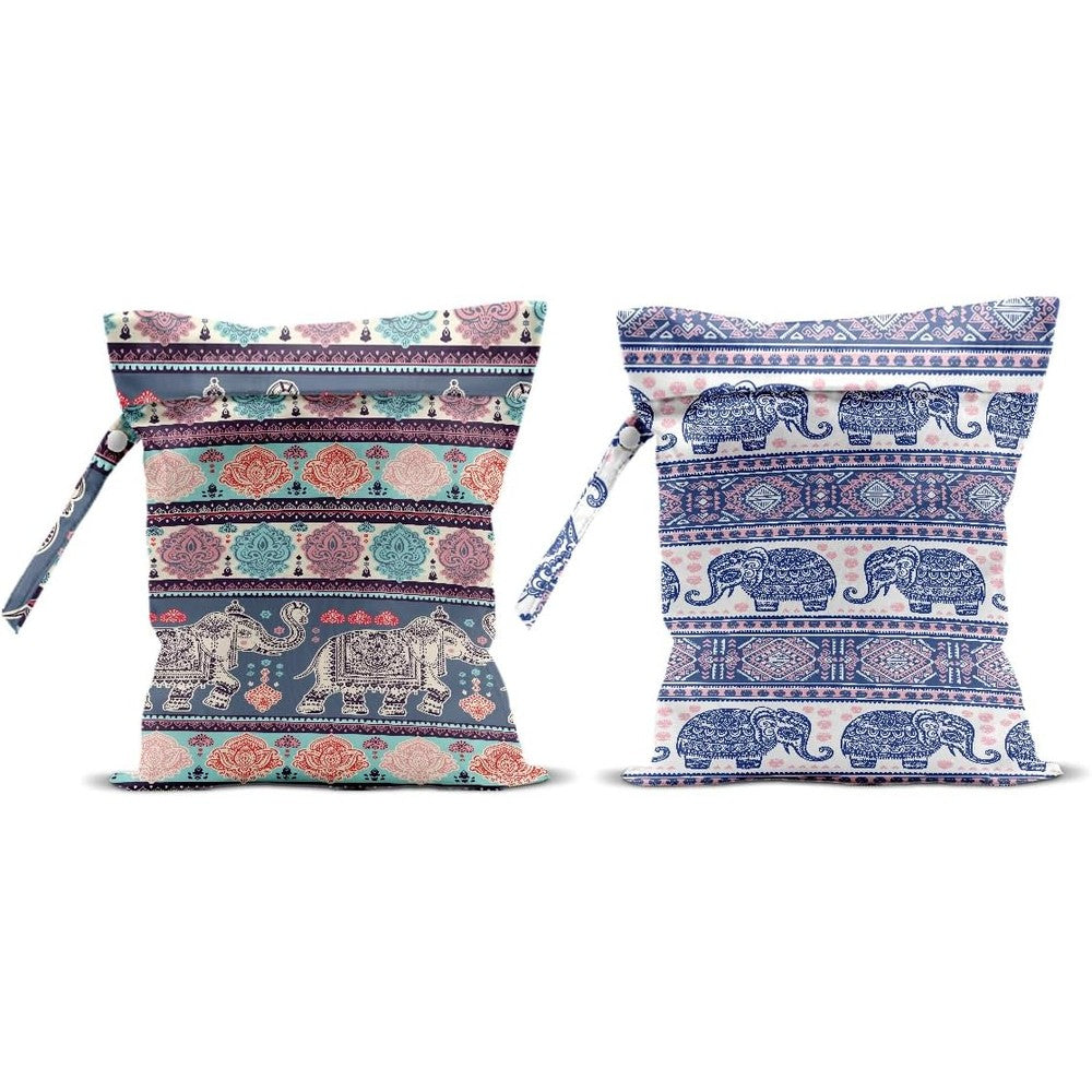 Hanamiya Na elephant print wet bag set front view