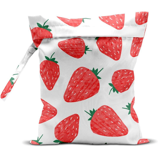 Zcyxuuw waterproof wet dry bag front view with strawberry pattern