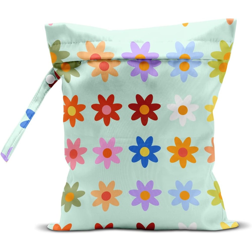 Zcyxuuw waterproof daisy floral wet dry bag front view