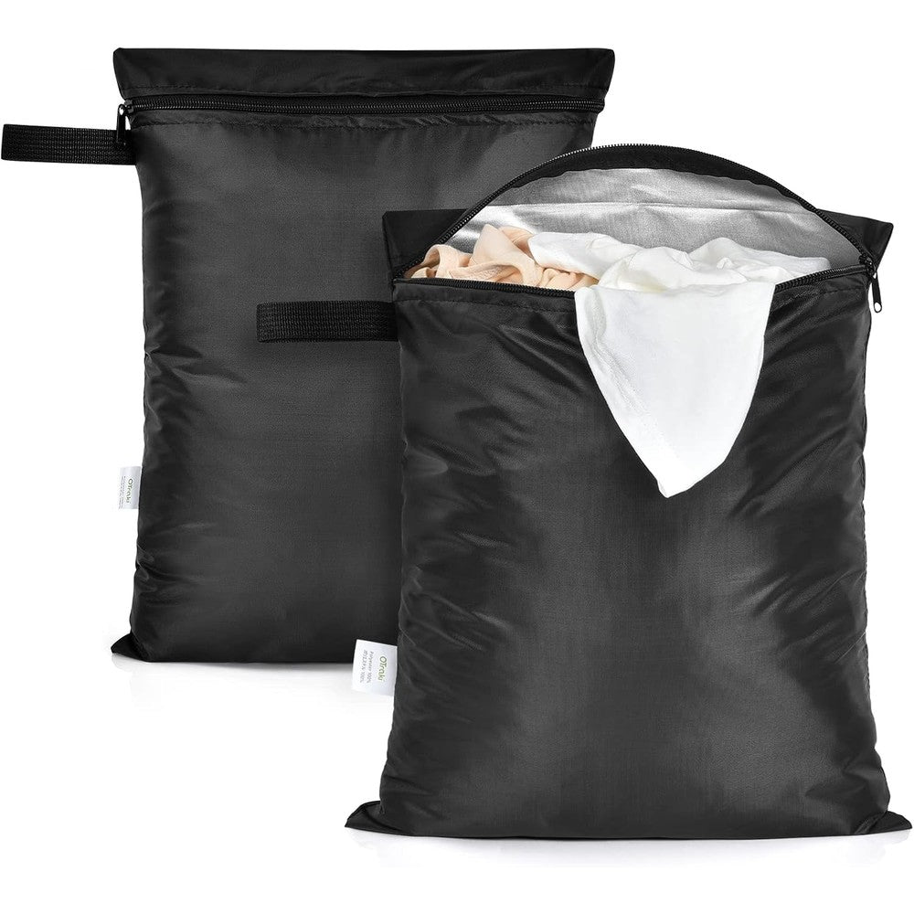 OTraki 2 pack waterproof wet dry bag front view black