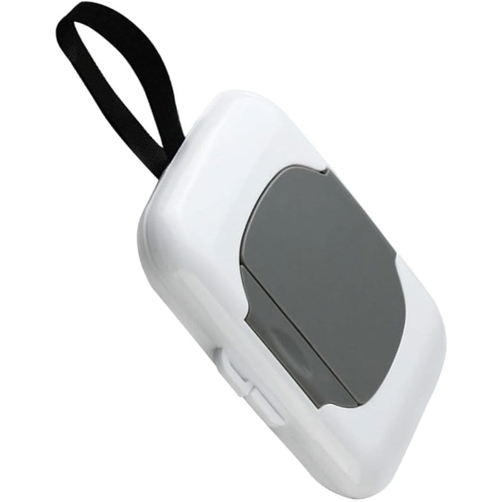 Calsgkspray Gray Travel Wipe Holder front view for strollers