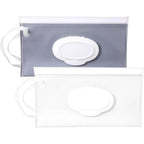 Bremorou Reusable Wipes Pouch set of two in white and gray