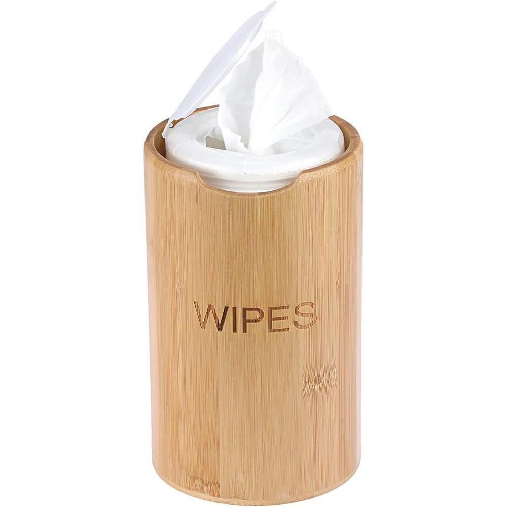 Kokone bamboo wipes dispenser front view on kitchen counter