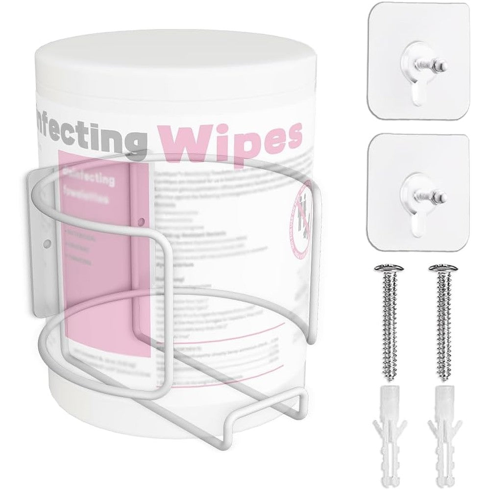 Gostle Versatile Wall-Mount Wipes Holder front view showing steel wire design