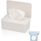Wenvastree wipes dispenser front view showing sealing lid
