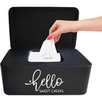 Moorfowl Hello Sweet Cheeks flushable wipes dispenser front view