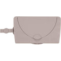 Ubbi On-The-Go Baby Wipes Dispenser Taupe front view for travel