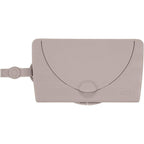 Ubbi On-The-Go Baby Wipes Dispenser Taupe front view for travel