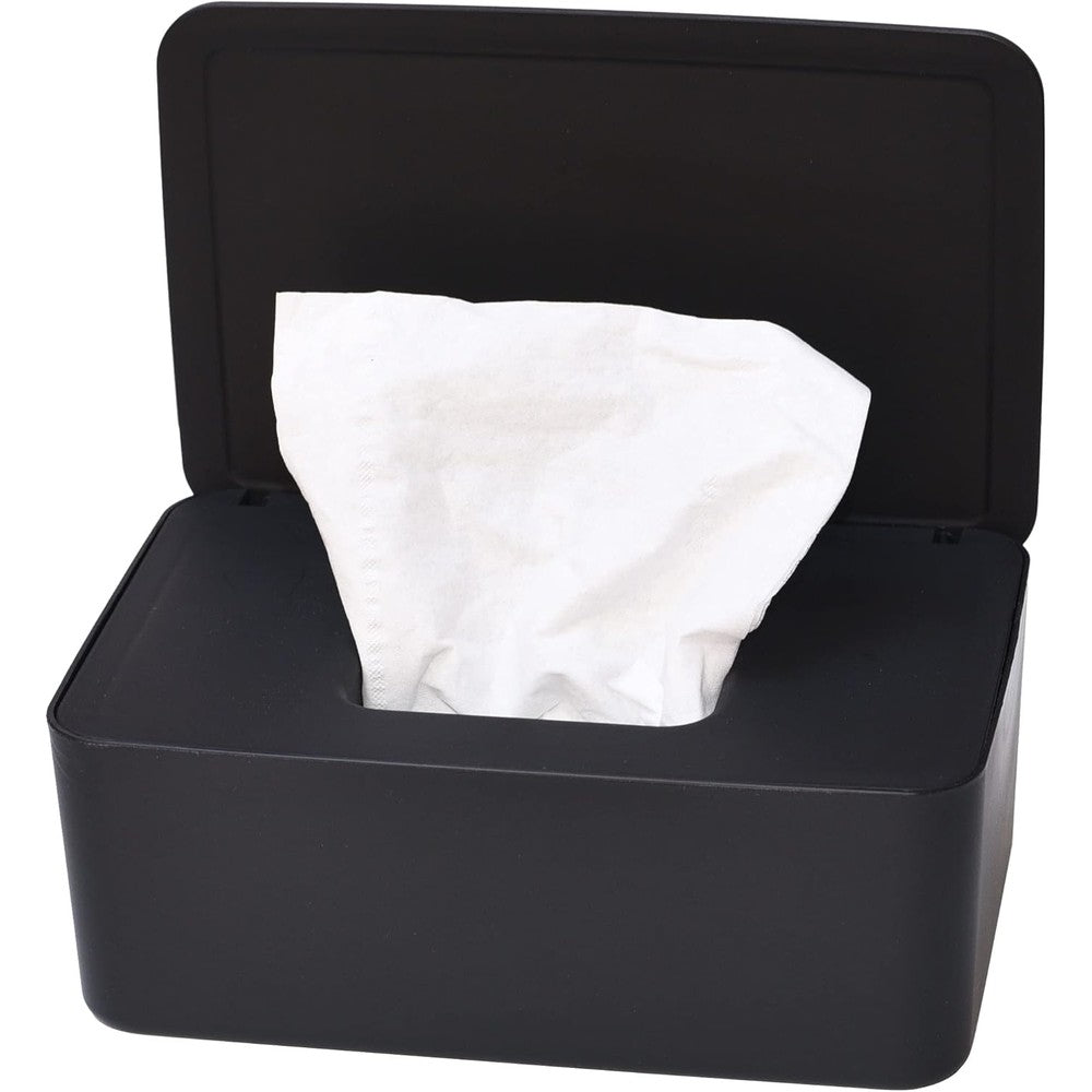 The Revenant black diaper wipes dispenser front view