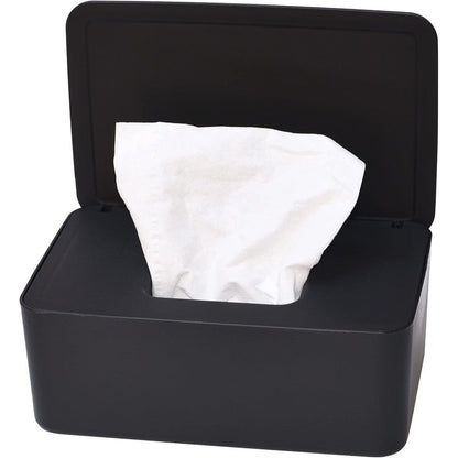 The Revenant black diaper wipes dispenser front view