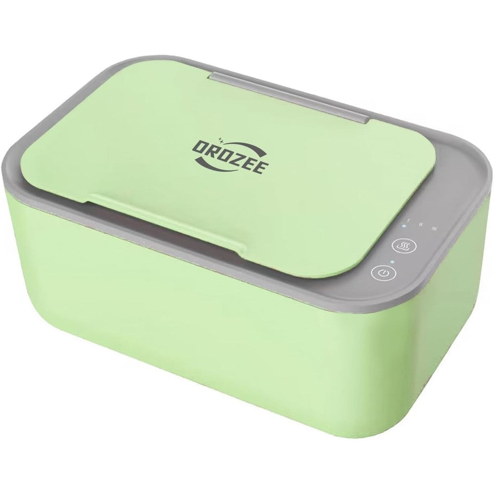 Orozee Deluxe Baby Wipe Warmer front view in light green