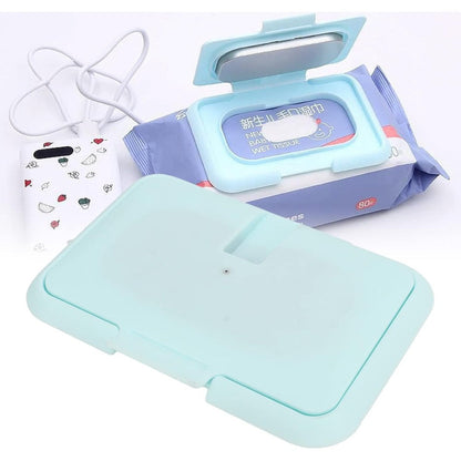 Goshyda portable baby wipe warmer in light blue front view