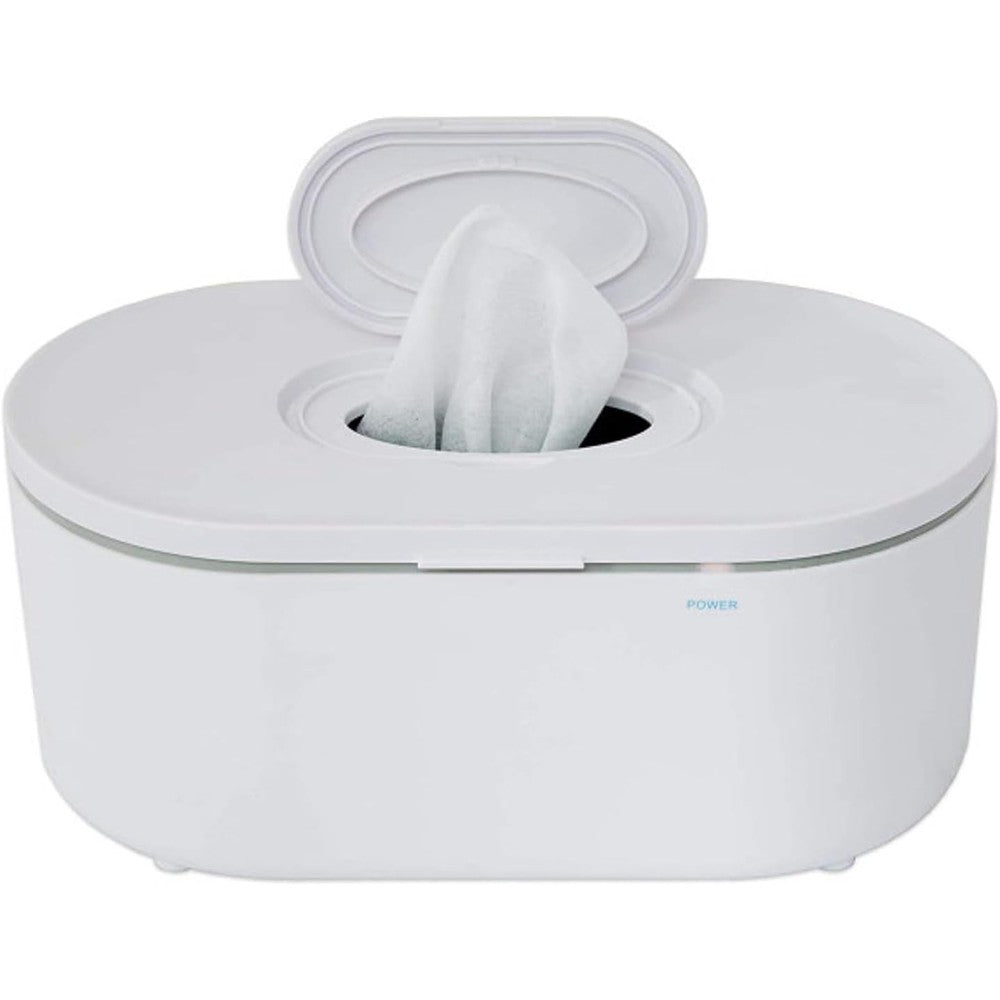 EVLA'S Large Capacity Baby Wipe Warmer in white front view