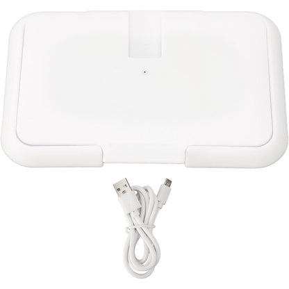 Naroote USB baby wipe warmer white front view for diapering