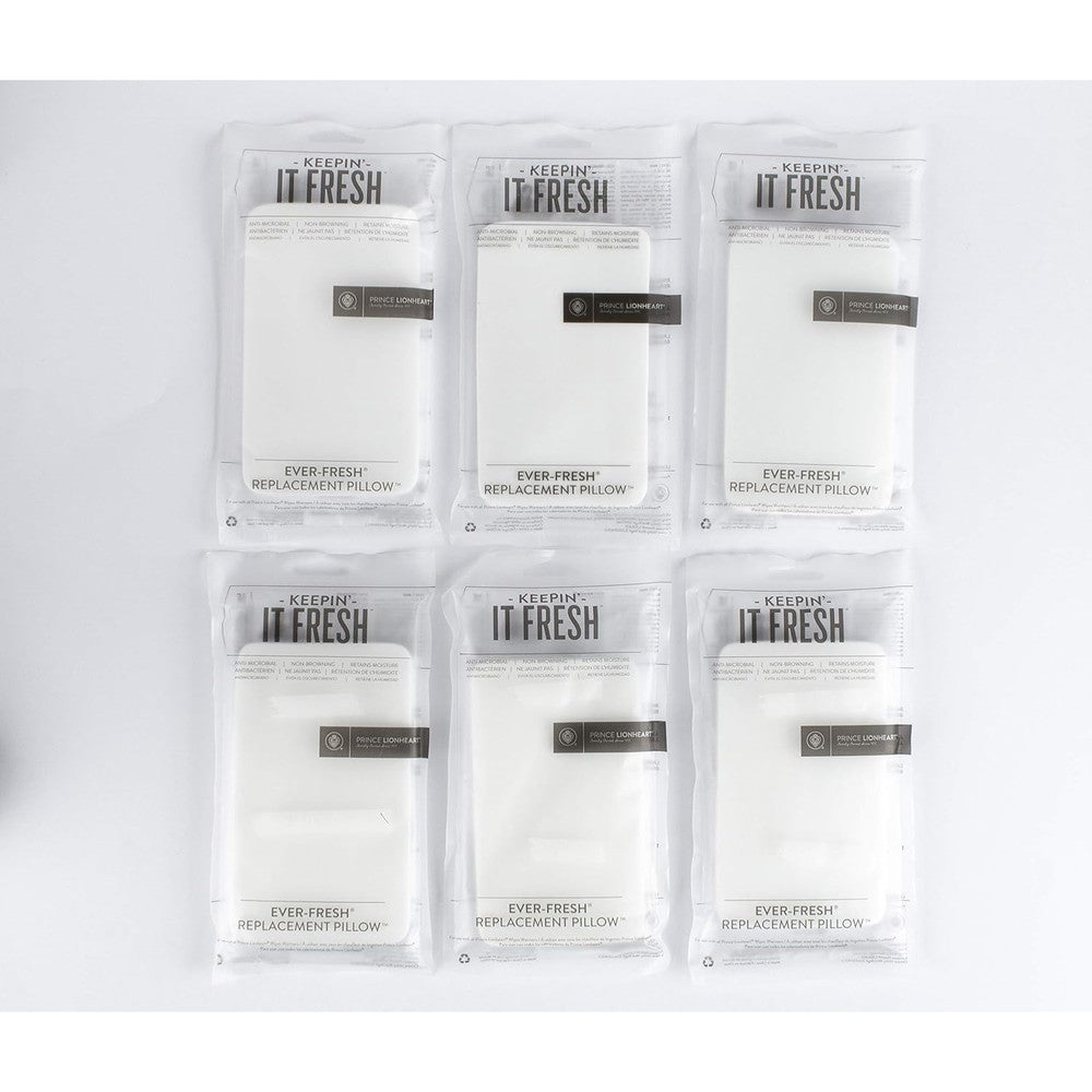 Prince Lionheart Everfresh replacement pillows pack of 6 front view
