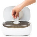 Prince Lionheart Evo Wipes Warmer front view showing clear lid
