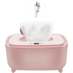 Aibucoll premium digital baby wipe warmer pink front view