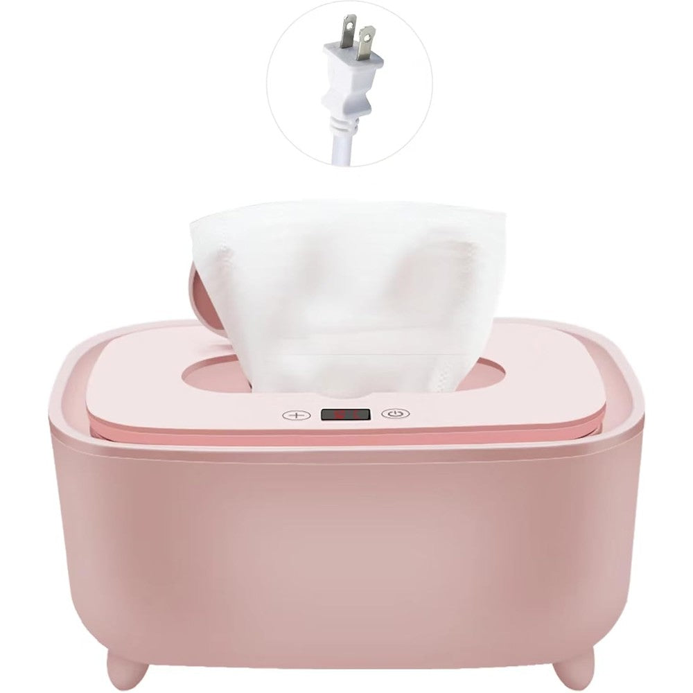 Aibucoll premium digital baby wipe warmer pink front view