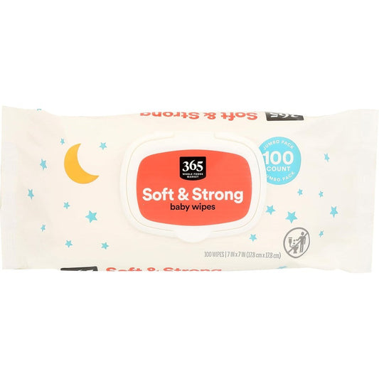 365 by Whole Foods Market Soft and Strong Baby Wipes front packaging view