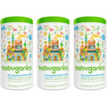 BabyGanics All Purpose Surface Wipes Unscented 75 Count Pack of 3 front view canister packaging