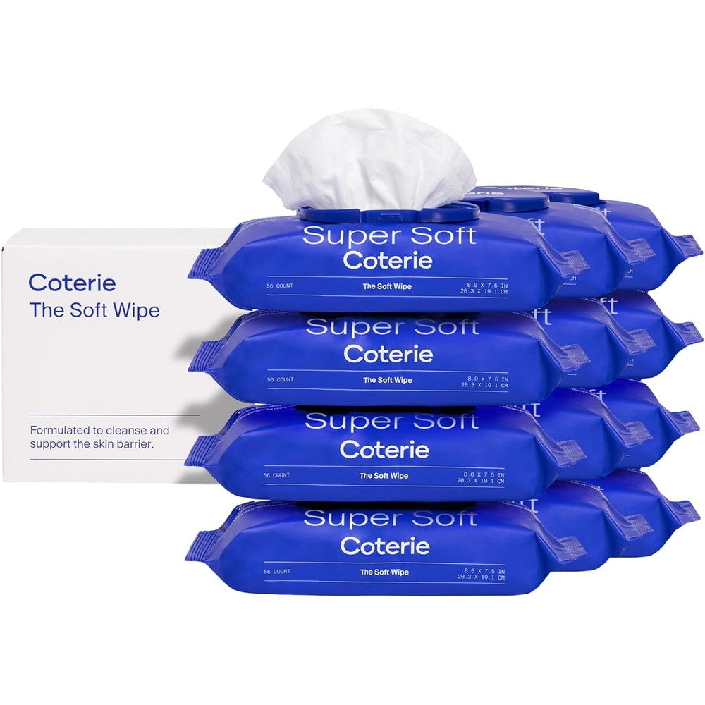 Coterie Baby Soft Wipe 12 pack box front view showcasing premium packaging for sensitive skin