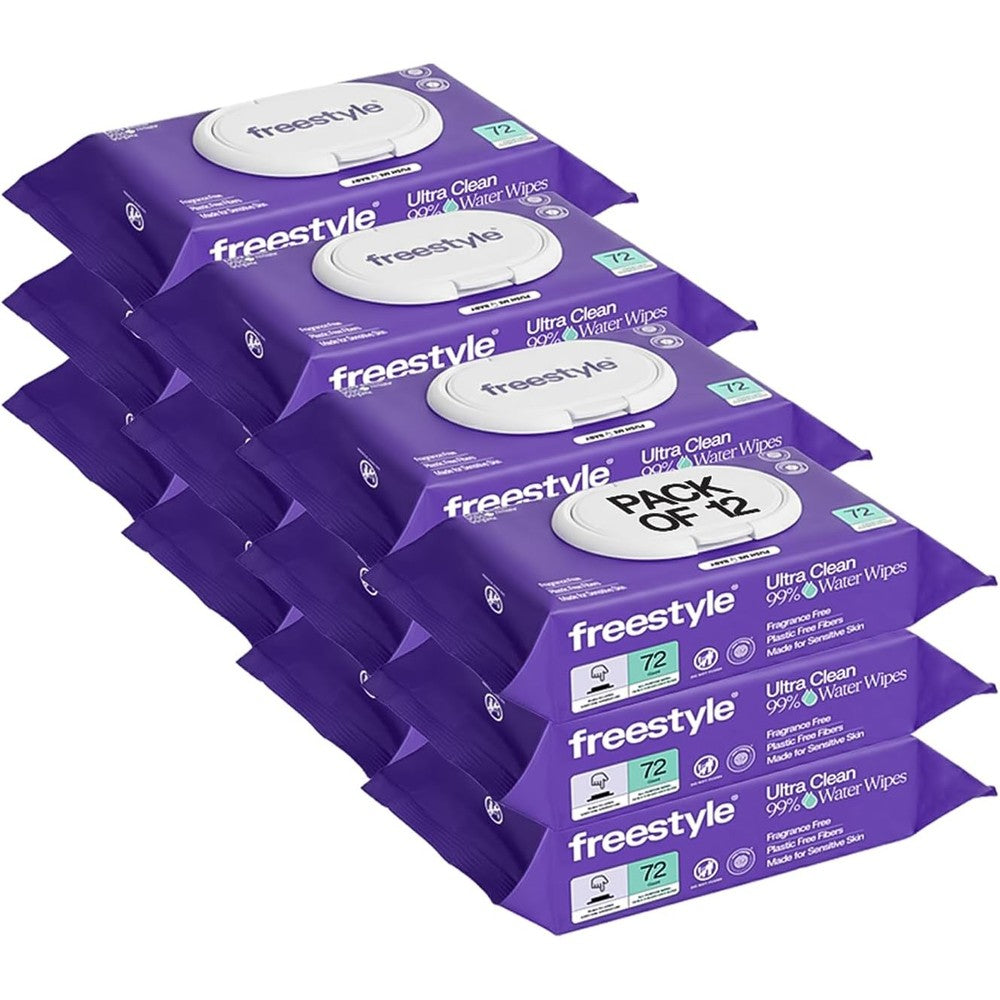 Freestyle Soft Jumbo Baby Wipes pack of 12 front view
