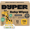 DYPER Unscented Baby Wipes 720 Count front view retail packaging box
