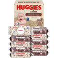 Huggies Calm Baby Wipes unscented front view of premium USA imported diaper wipes pack.