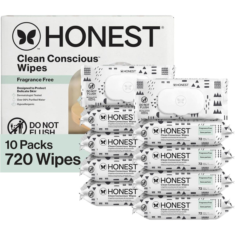The Honest Company Hypoallergenic Baby Wipes 720 Count bulk box