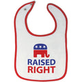 Cute Rascals Raised Right baby bib front view