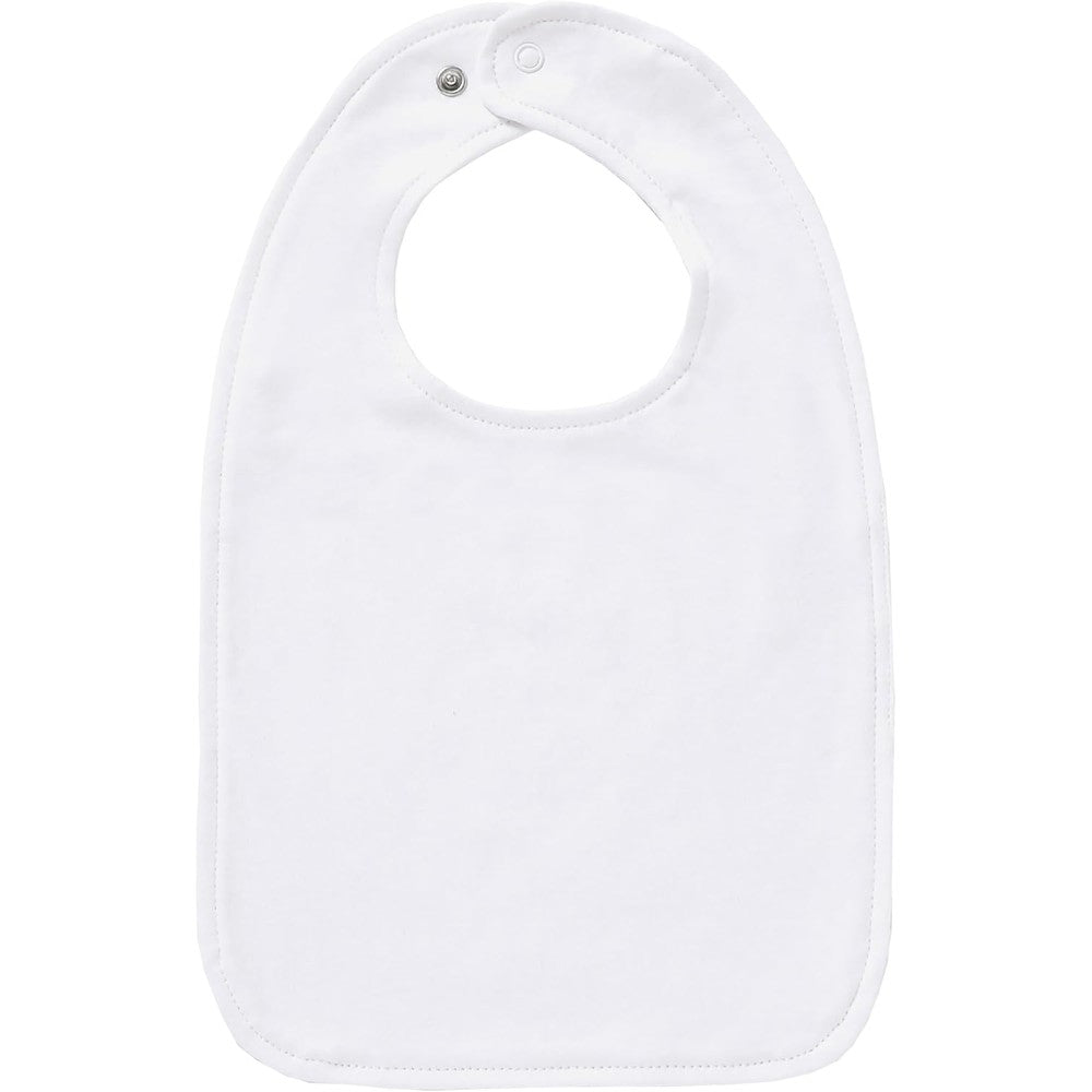 Aiden's Corner organic cotton baby bib front view for embroidery