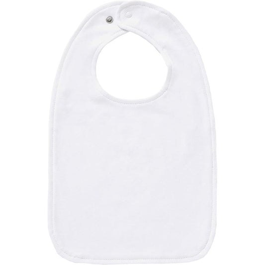 Aiden's Corner organic cotton baby bib front view for embroidery