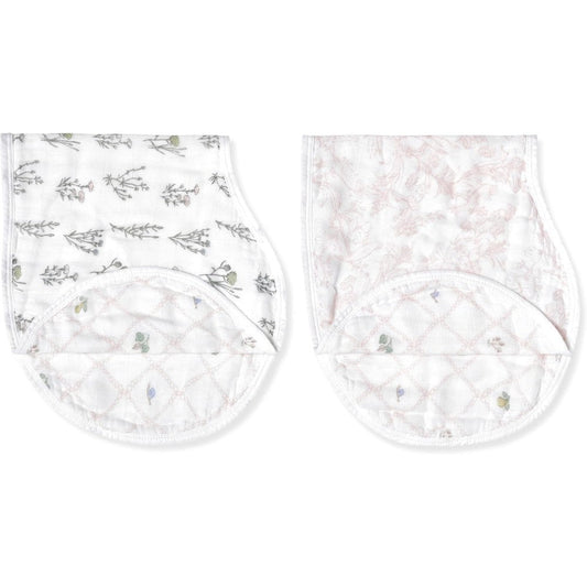 Aden + Anais Silky Soft bamboo floral burpy bib front view