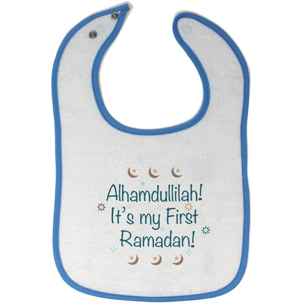 Cute Rascals Alhamdullilah First Ramadan baby bib front view