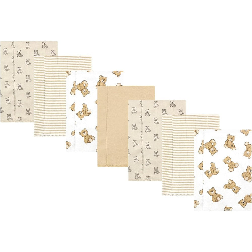 Hudson Baby cotton flannel burp cloths teddy bears set