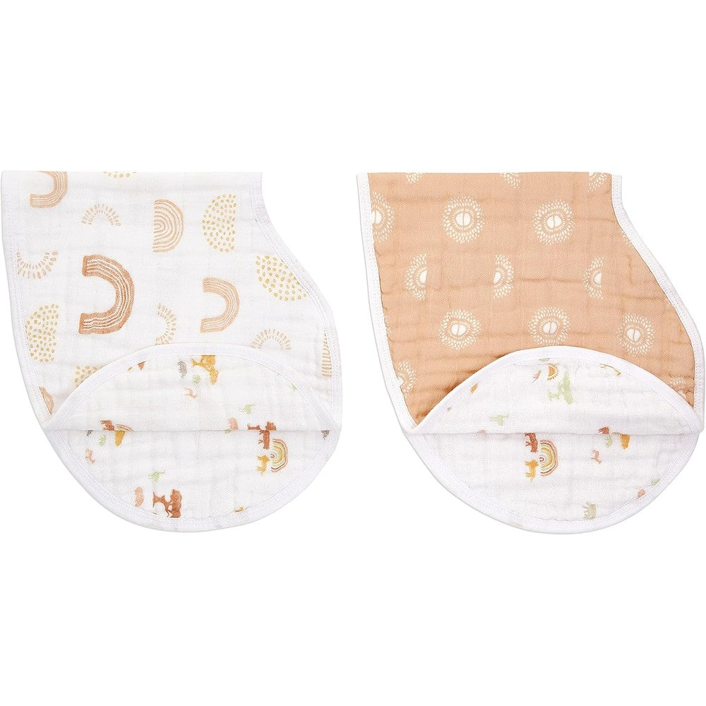 Aden + Anais Keep Rising Burpy Bib set in front view