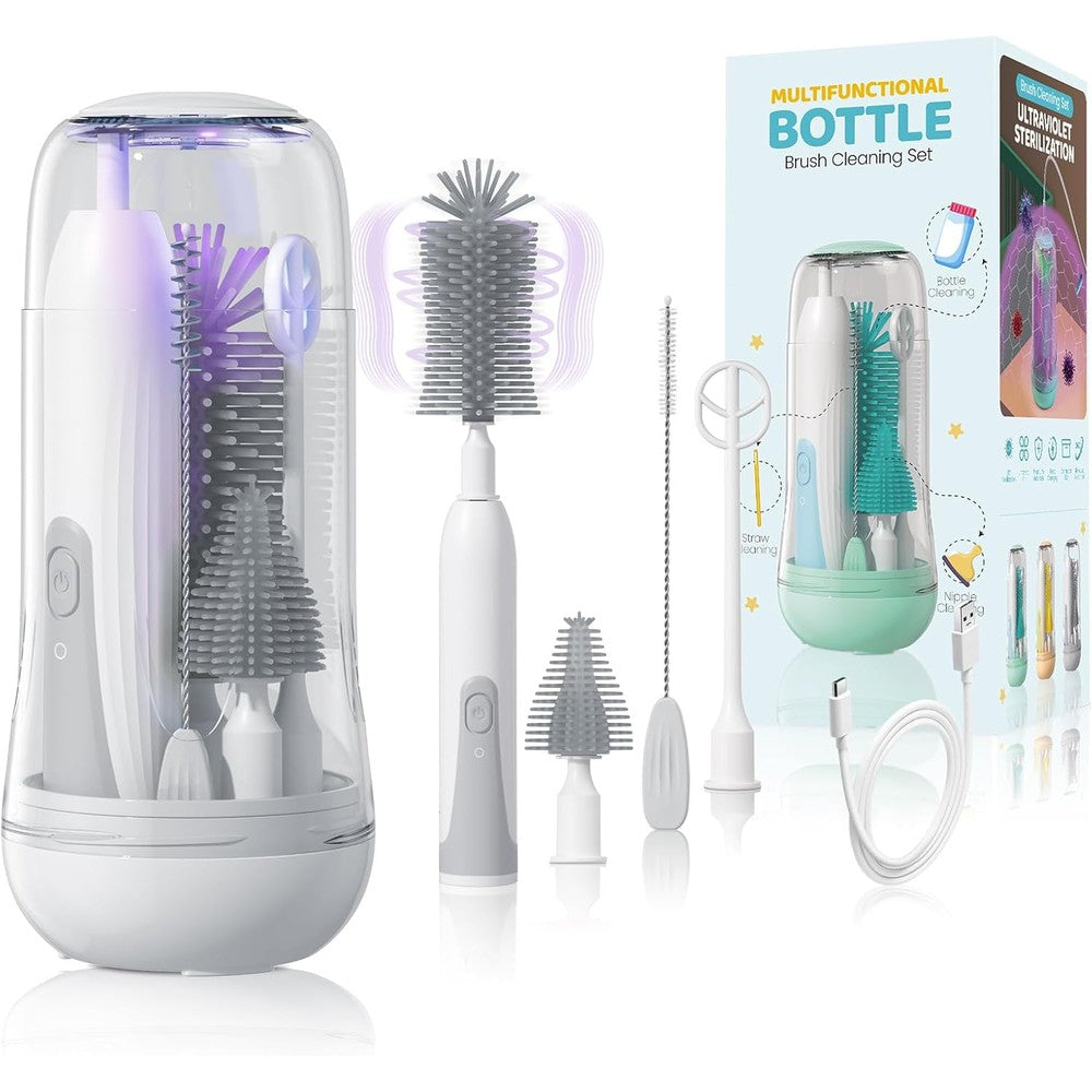 IvyWind Electric Travel Baby Bottle Brush Set front view