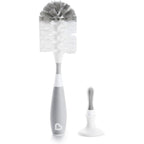 Munchkin Bristle Bottle Brush in grey color front view