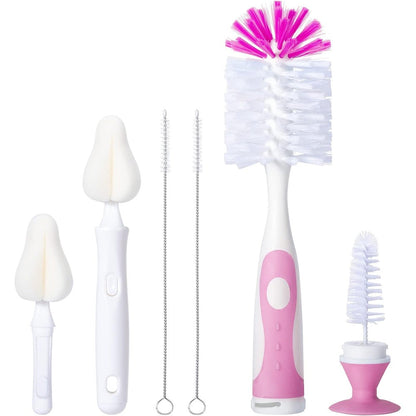 Carebabymore baby bottle brush set pink front view