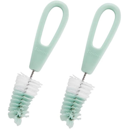 Simba Rotary Nipple Brush Green front view for baby bottles