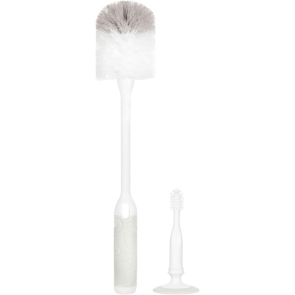 Ubbi Deluxe Baby Bottle Cleaning Set in oat color front view