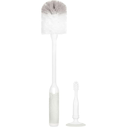 Ubbi Deluxe Baby Bottle Cleaning Set in oat color front view