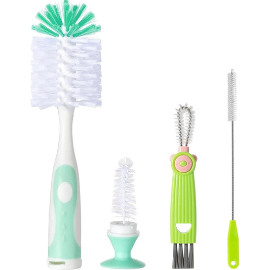Anivona 4 in 1 baby bottle brush set in green