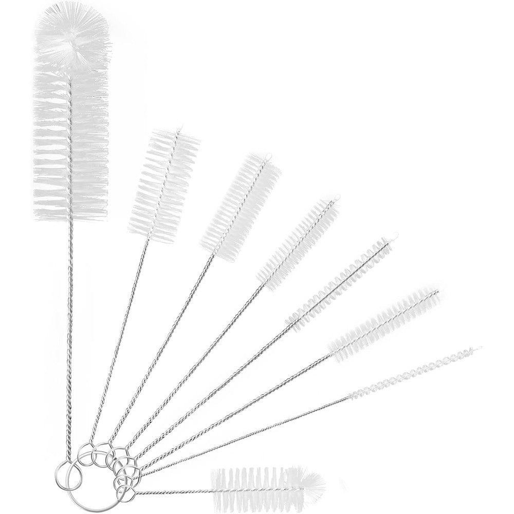 Yolaist 8 piece bottle and straw cleaner brush set front view
