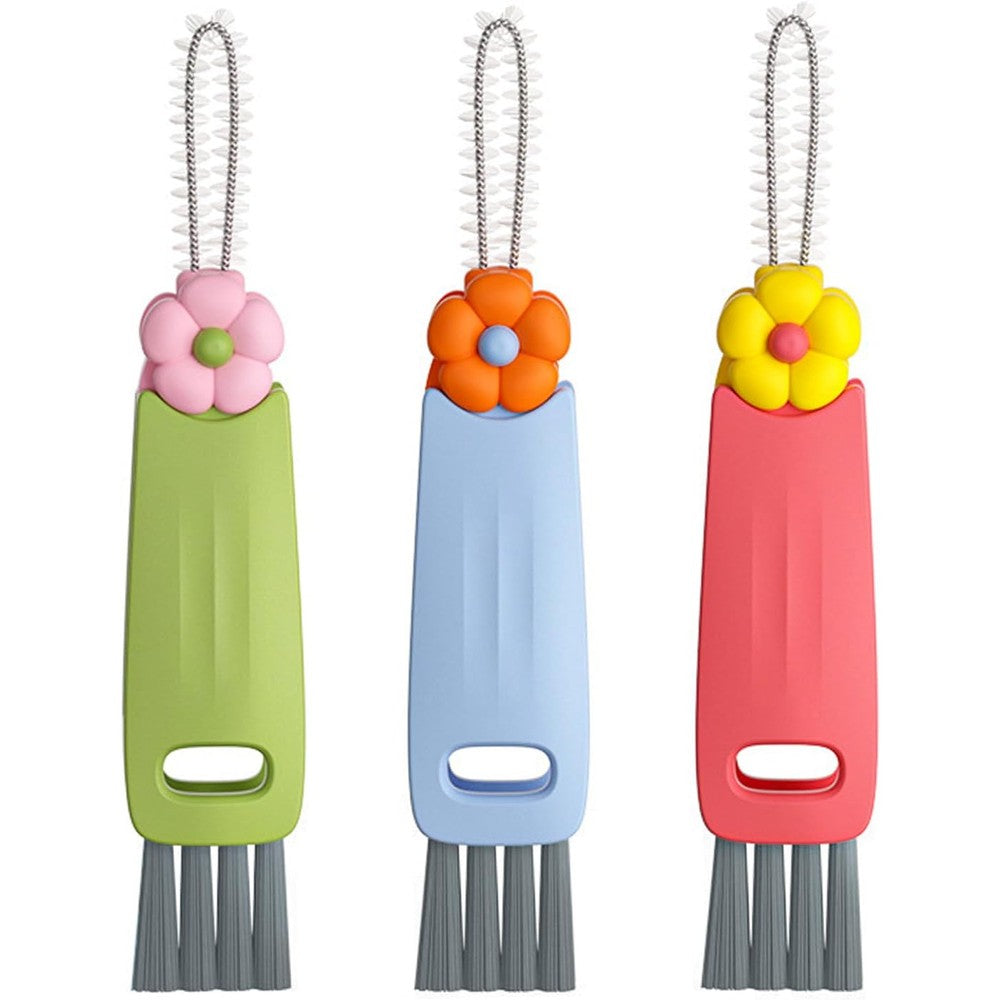 HRXFOZ 3-in-1 cup lid cleaning brush set front view